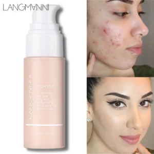 Langmanni Liquid Foundation Full Coverage Soft Matte Long Wear Oil Controlling